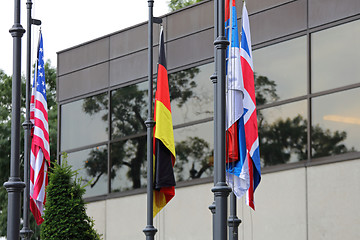 Image showing Flag Poles