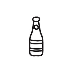 Image showing Glass bottle sketch icon.