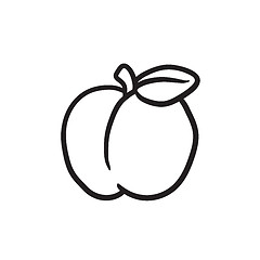 Image showing Apple sketch icon.