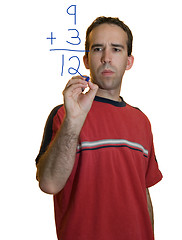 Image showing Man Doing Math