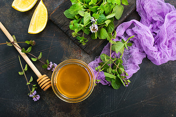 Image showing honey with lemon