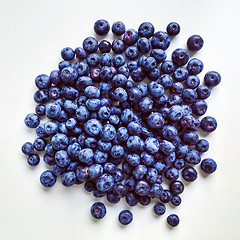 Image showing Ripe blueberries on white background