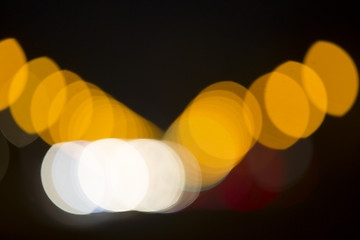 Image showing Colorful bokeh on black background