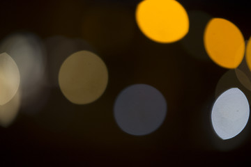 Image showing Colorful bokeh on black background