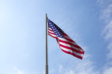 Image showing Flag of United States on a flagpole