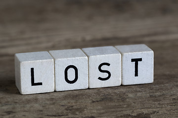 Image showing Lost, written in cubes