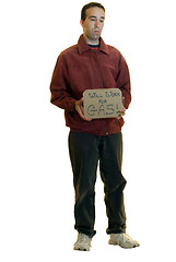 Image showing Man Holding Sign