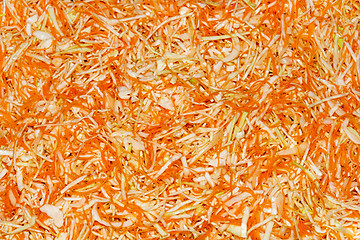 Image showing Shredded cabbage and carrots background