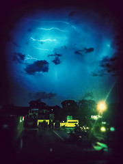 Image showing Night thunderstorm in the city