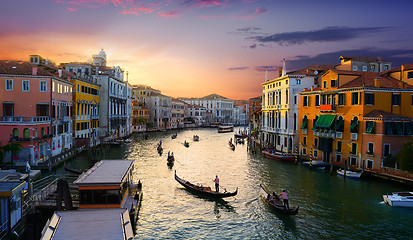 Image showing Sunset over Venice