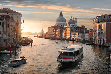 Image showing Vaporetto at sunset