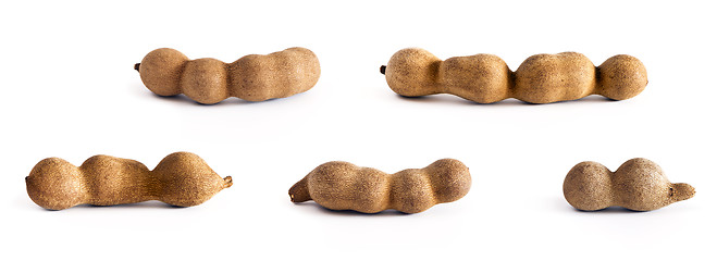 Image showing Raw tamarind fruits