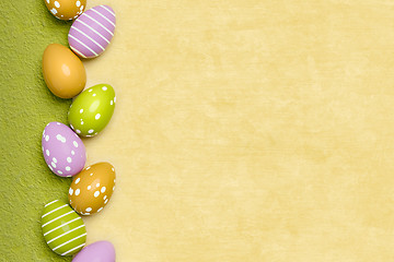 Image showing a beautiful colored eggs easter background