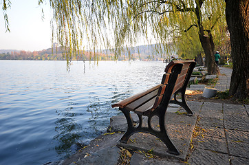 Image showing Landscape of West lake in Hangzhou, China