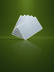 Image showing some poker cards on a background green