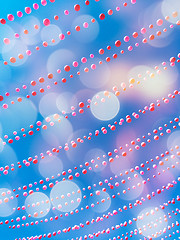 Image showing Party sky background with balloon decorations and bokeh lights