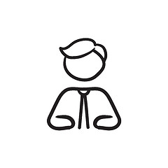 Image showing Businessman sketch icon.