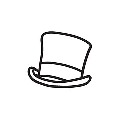 Image showing Top hat sketch icon.