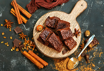 Image showing cake and cocoa powder