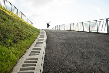 Image showing Woman achievements goals.