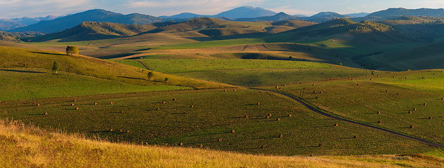 Image showing Beauty summer evening in the mountains