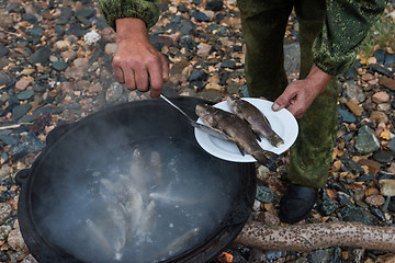 Image showing delicious fresh-soup from fish
