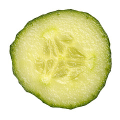 Image showing slice cucumber isolated on a white background