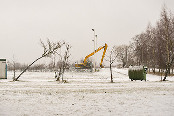 Image showing construction site in winter