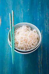 Image showing Japanese food - Shirataki noodles (Konjac)