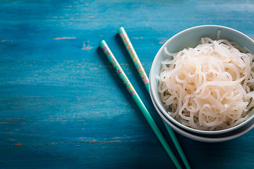 Image showing Japanese food - Shirataki noodles (Konjac)