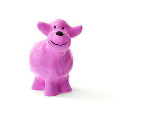 Image showing a sweet little pink ceramic sheep 