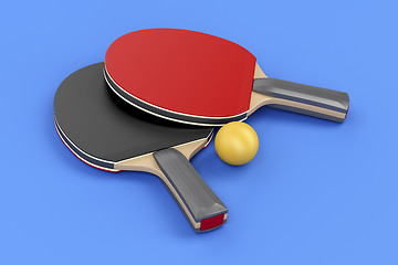 Image showing Ping pong equipment 