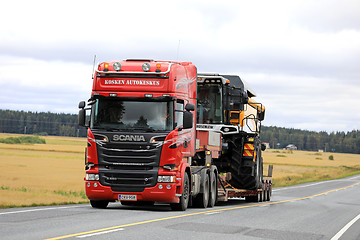 Image showing Wide Load Transport of Agricultural Machinery