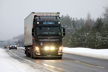 Image showing Volvo FH Headlights in Winter 