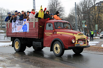 Image showing Finnish Students Celebrate Penkkarit 