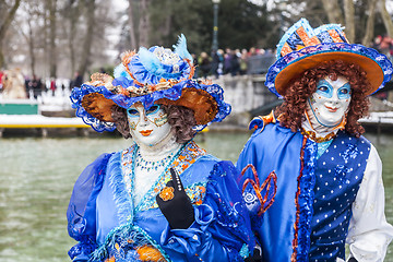 Image showing Disguised Couple - Annecy Venetian Carnival 2013