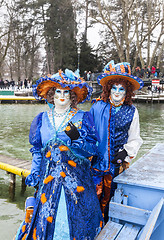 Image showing Disguised Couple - Annecy Venetian Carnival 2013