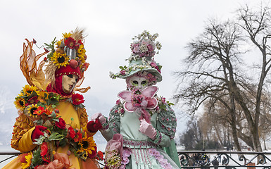 Image showing Disguised Couple - Annecy Venetian Carnival 2013