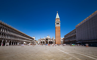 Image showing Saint Mark Square in the square in Venice, Veneto, Italy.