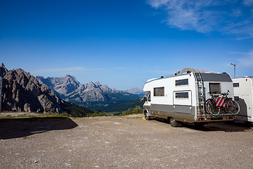 Image showing Family vacation travel, holiday trip in motorhome VR