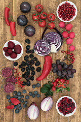 Image showing Healthy Food High in Anthocyanins