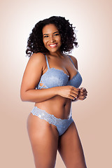 Image showing Sexy happy smiling woman in lingerie