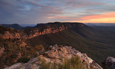 Image showing Narrowneck Sunset Blue Mountains