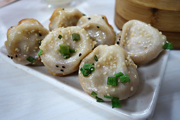 Image showing Shanghai pan fried pork dumpling