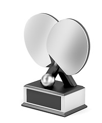 Image showing Silver table tennis trophy