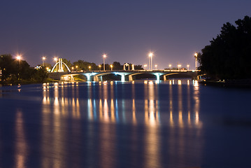 Image showing City Bridge at Night