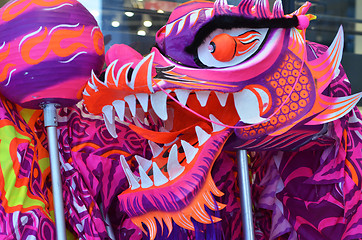 Image showing Chinese dragon dance