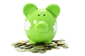 Image showing Piggy bank and money