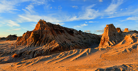 Image showing rocky landforms in the outback desert