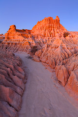 Image showing Dusk light illuminating the outback desert landforms